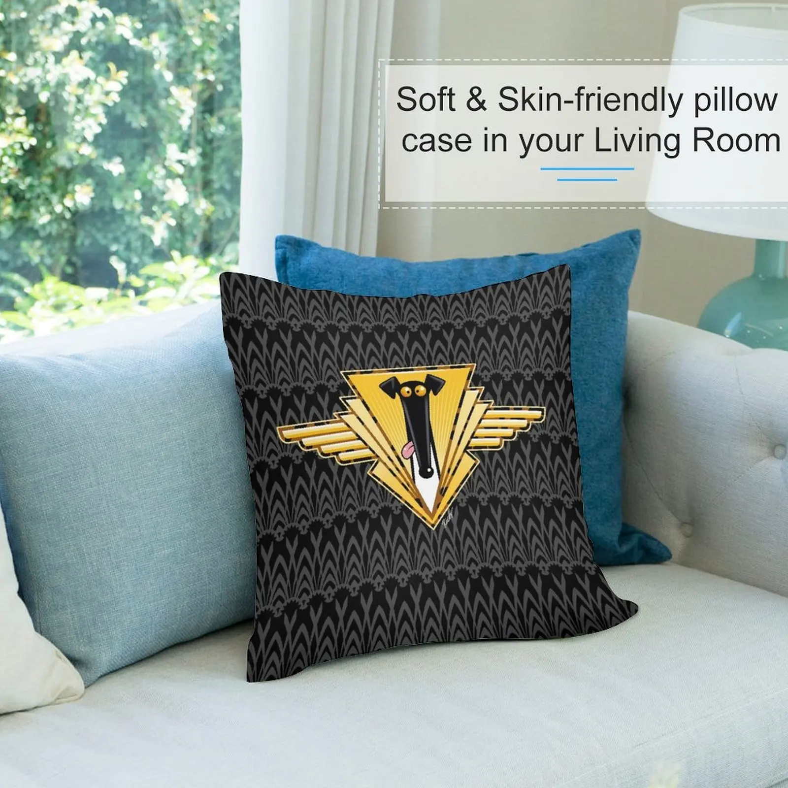 Декоративная подушка Derp в клетку для дивана