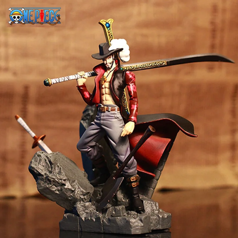 

One Piece Dracule Mihawk Action Anime Figure Model Doll With Sword Top Battle Collection Decoration Luffy Toys For Children Gift