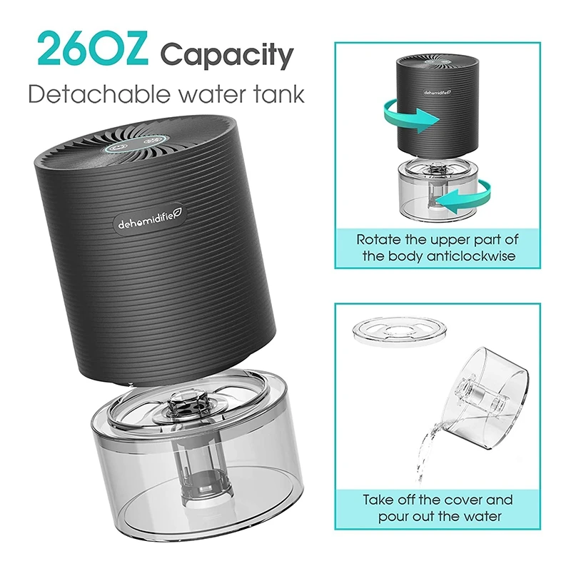 Небольшой портативный осушитель воздуха для подвала дома спальни ванной гаража