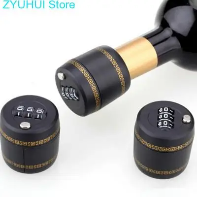 

New Plastic Bottle Password Lock Combination Lock Wine stopper vacuum plug Fechadura Picks Candados Stopper Preservation