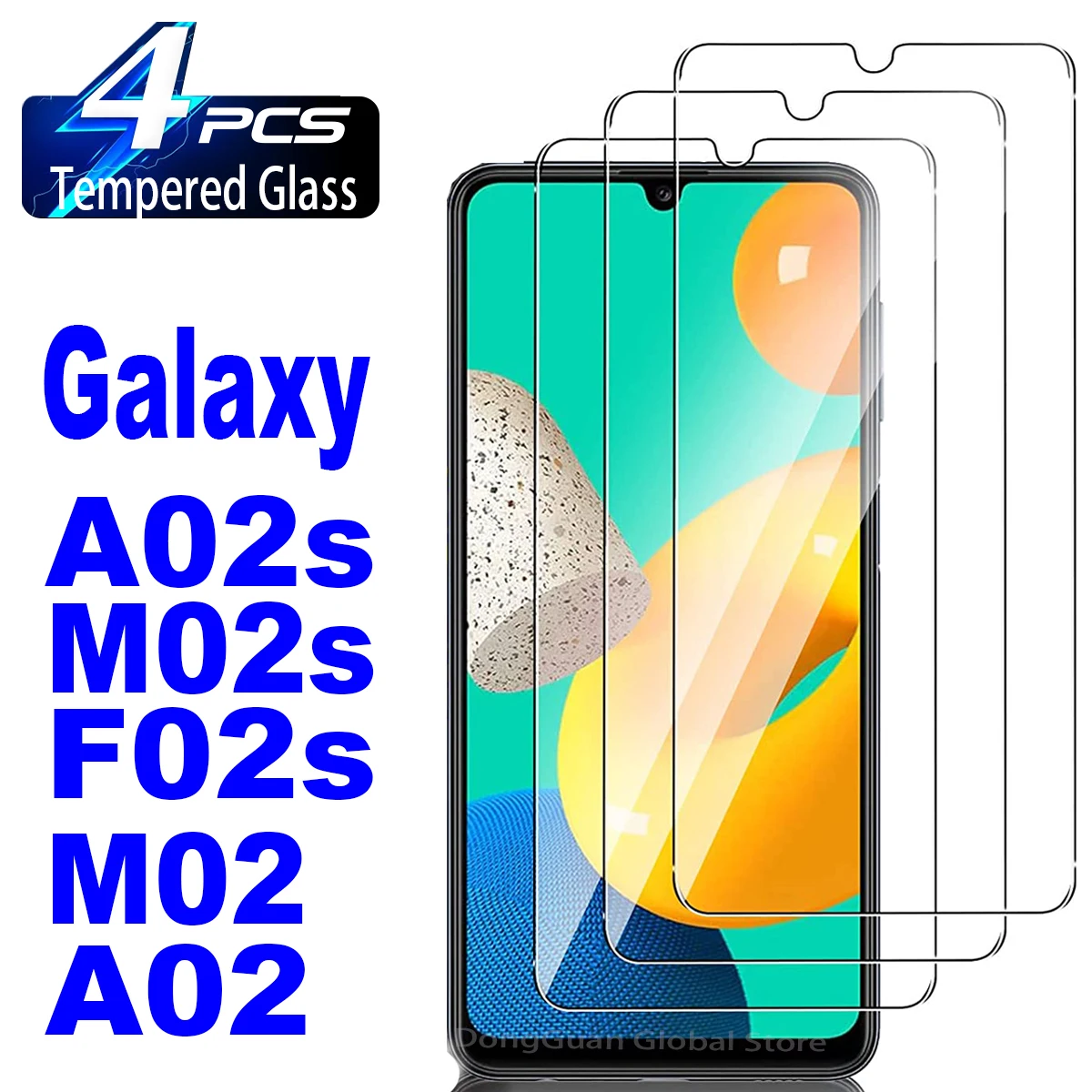

2/4Pcs Tempered Glass For Samsung Galaxy A02 A02s M02 M02s F02s Screen Protector Glass Film