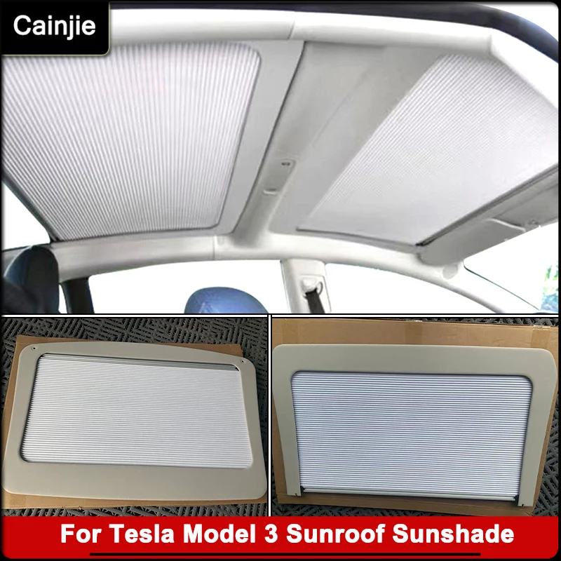

Upgrade Body Integrated Inlay Sunroof Sunshade For Tesla Model 3 Car Skylight modification Retractable Sun Visor Accessories New