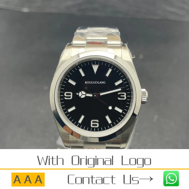 

AIOSC Men's 904L Stainless Steel Waterproof Automatic Mechanism High Quality Waterproof aaa watch 39mm -RLX