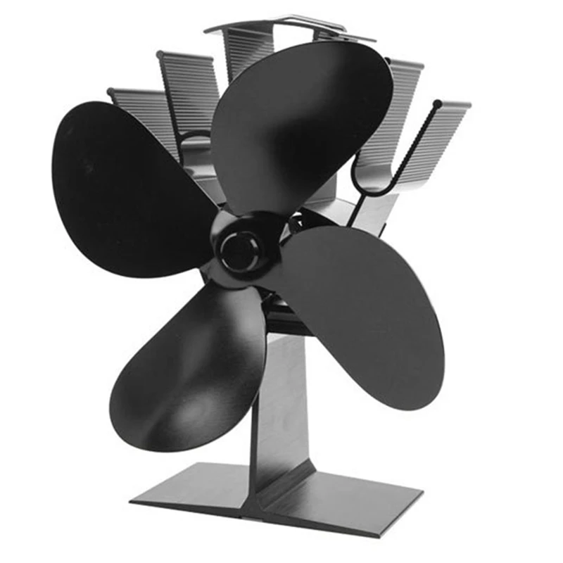 

Fireplace Stove Fan Eco-Friendly For Wood Log Burner Heat Powered Efficient Thermal Wind Circulate More Quickly Safe