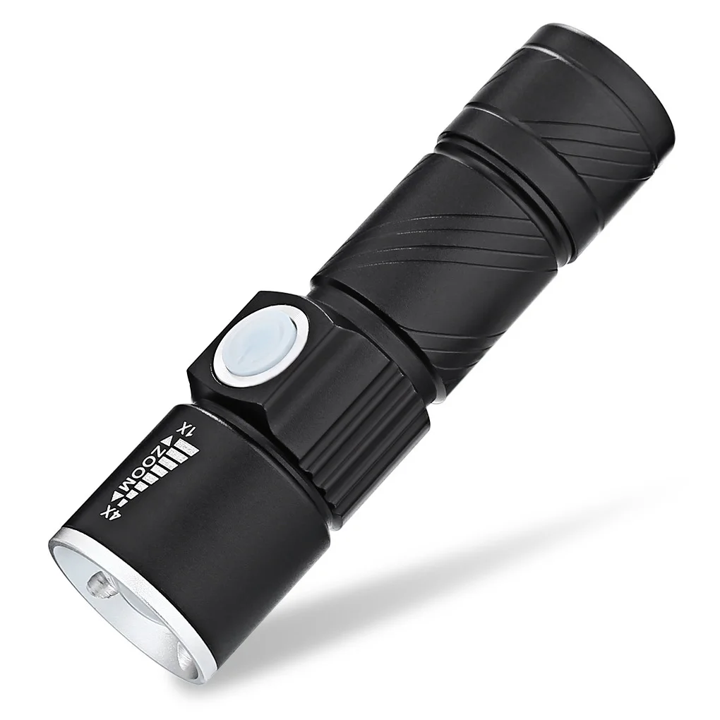 

Flashlight USB Rechargeable Mini Handheld Powerful LED Light Pocket Torch Outdoors Small Torches for Hiking Fishing