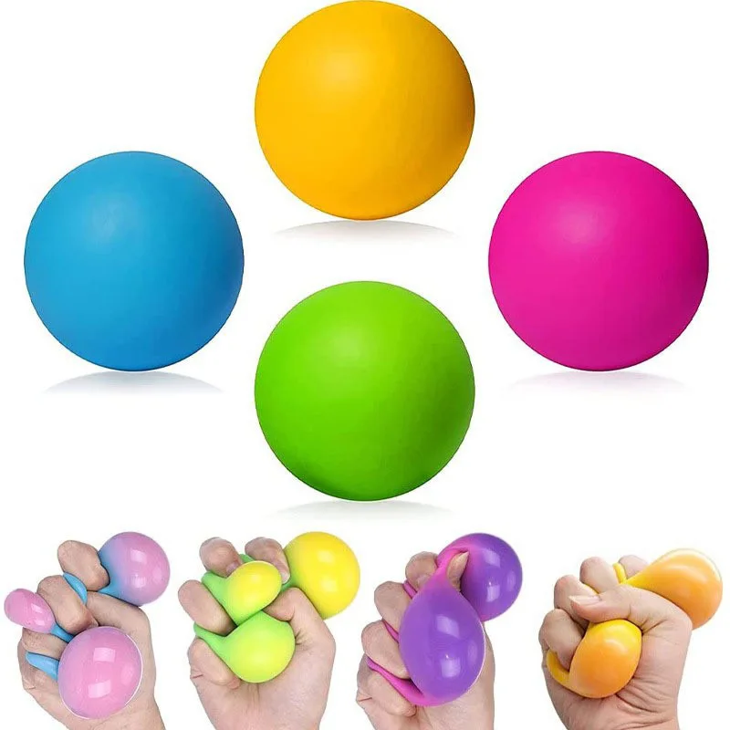 

New Antistress Pressure Needoh Ball Stress Relief Change Colour Squeeze Balls For Kids Adults Hand Fidget Toy Squishy Stressball