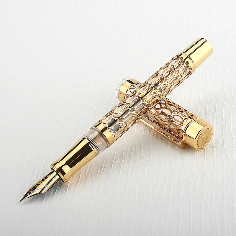 

Ручки для письма, перьевая ручка для школы, гладкие перьевые чернила для гальванического бизнеса 100 Jinhao, для офиса, золотые