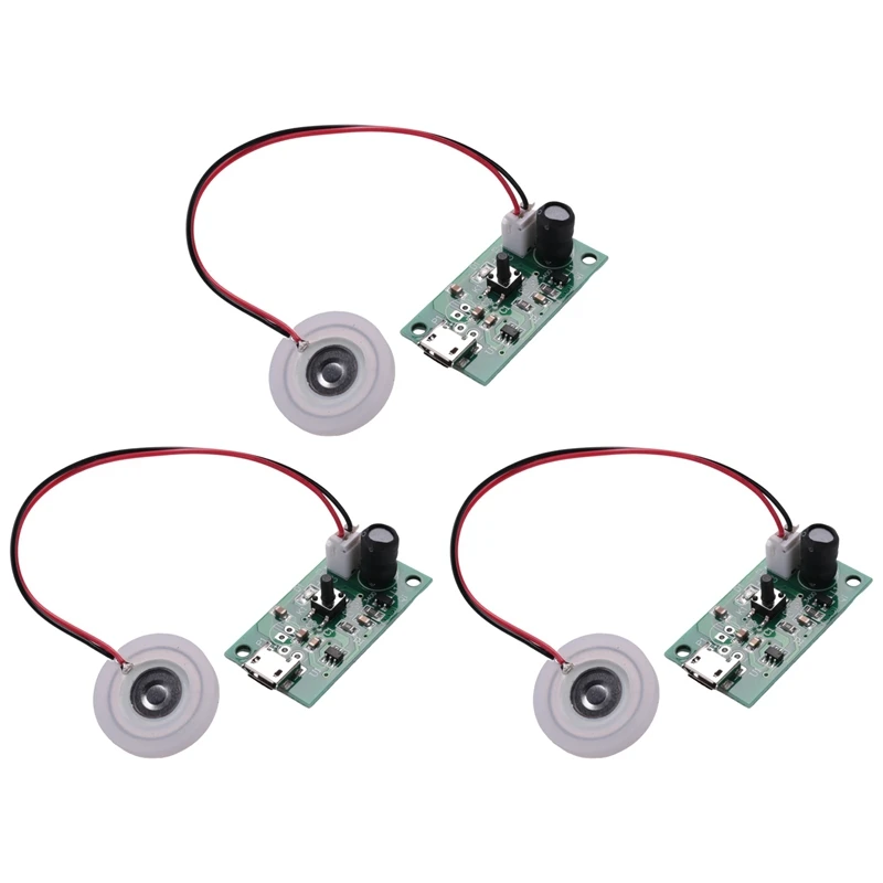 

3Pcs Mist Maker Atomization Plate With 5V USB Humidifier Module Integrated Circuit Board Driver With Timing Switch Promotion