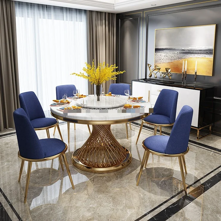 4-местный столовый набор из нержавеющей стали для свадьбы или гостиной круглый