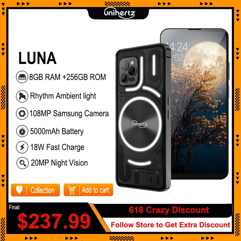 Смартфон Unihertz Luna, лидер продаж на Mar.20; Добавьте его в корзину сейчас