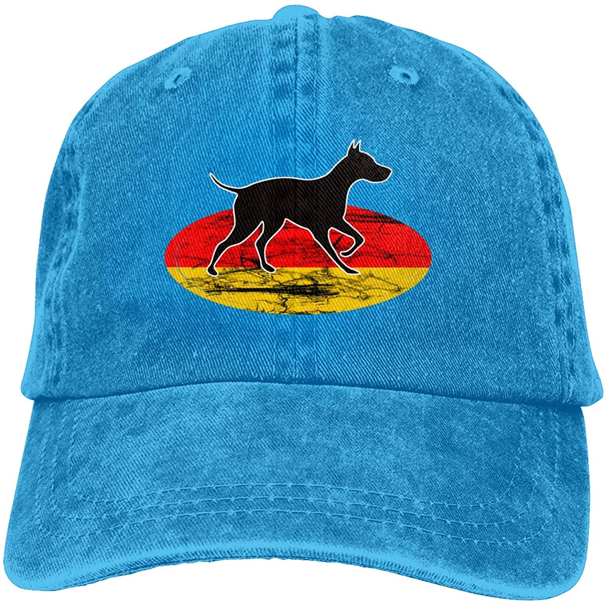 

German Flag Shepherd Dog Sports Denim Cap Adjustable Unisex Plain Baseball Cowboy Snapback Hat Sombreros De Mujer Y De Hombre.