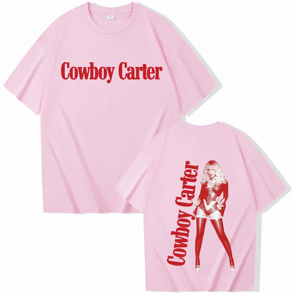 Футболка Beyonce Cowboy Carter 2025 для мужчин и женщин в стиле Харадзюку с круглым вырезом