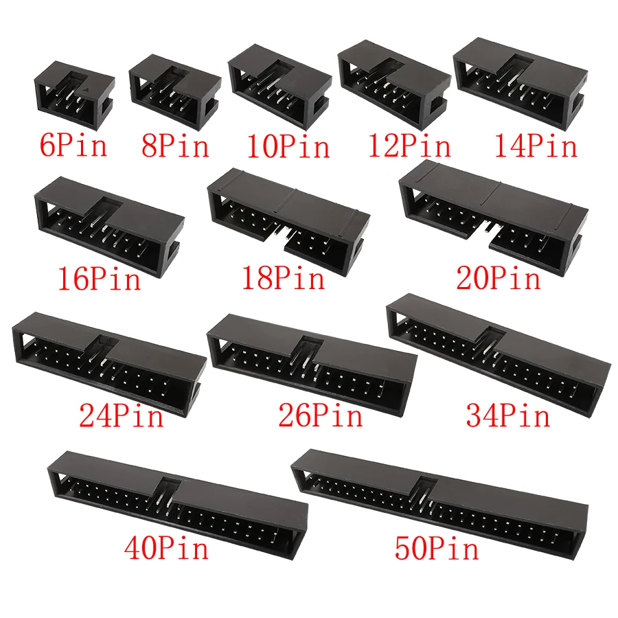 10 шт. DC3 2 54 мм Шаг 6P-50 контактный двухрядный IDC разъем PCB коннектор ISP Мужская
