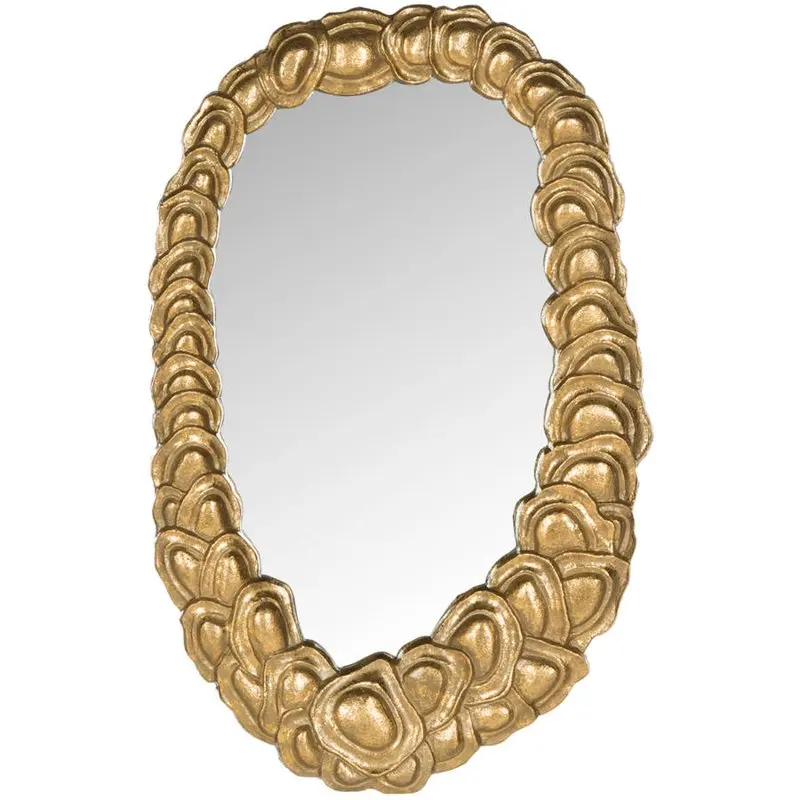 

Glorious Antique Gold Embellished Mirror with Garland Detail for Home Decoration