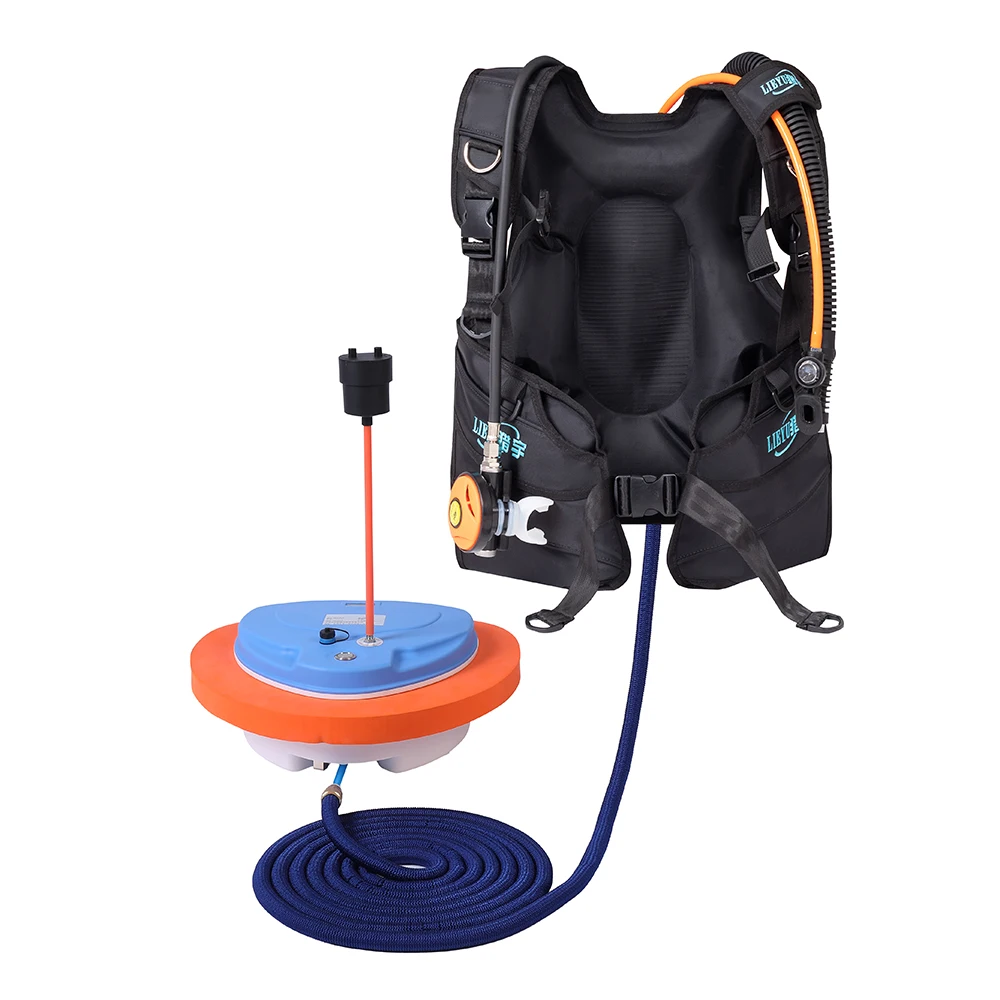 Deepest 12 Meters 2.7-5 Hours Scuba Diving Snorkel Equipment Trap Mobile Ventilator Support Underwater Snorkel And BCD