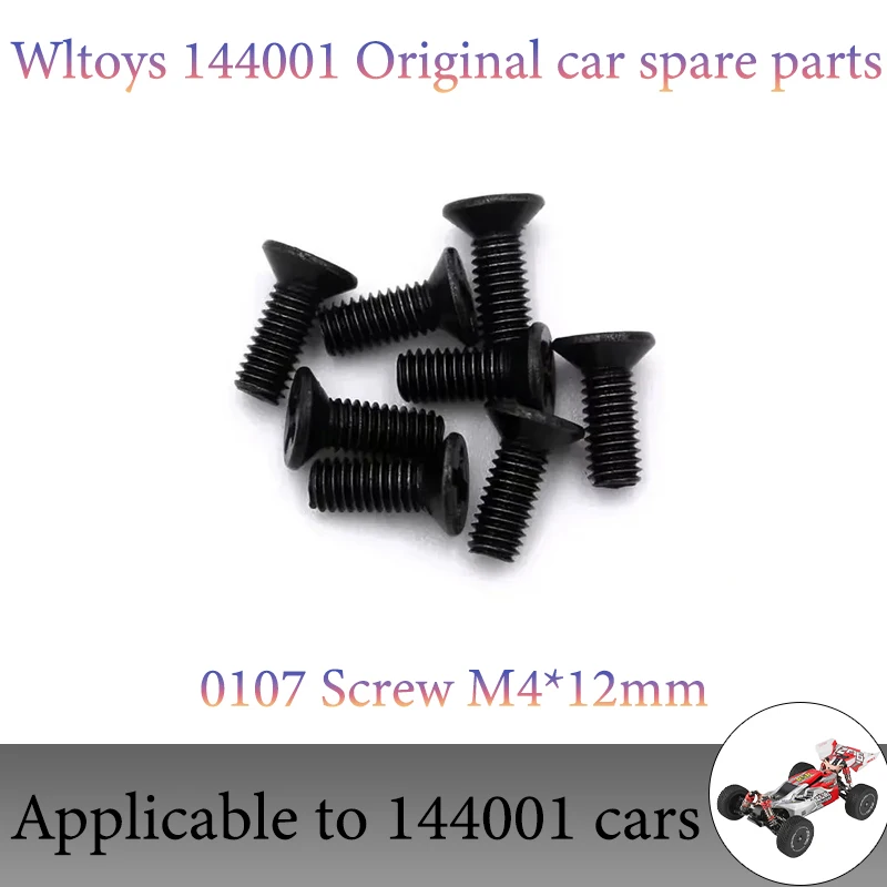 Оригинальные детали радиоуправляемого автомобиля WLtoys 1/14 0107 Винт M4 * 12 мм для 144001