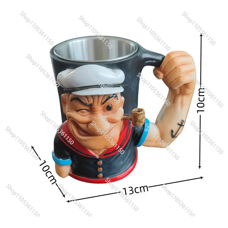 Фото Кружка Popeye Power Cup из смолы, креативный подарок для любителей кофе №3