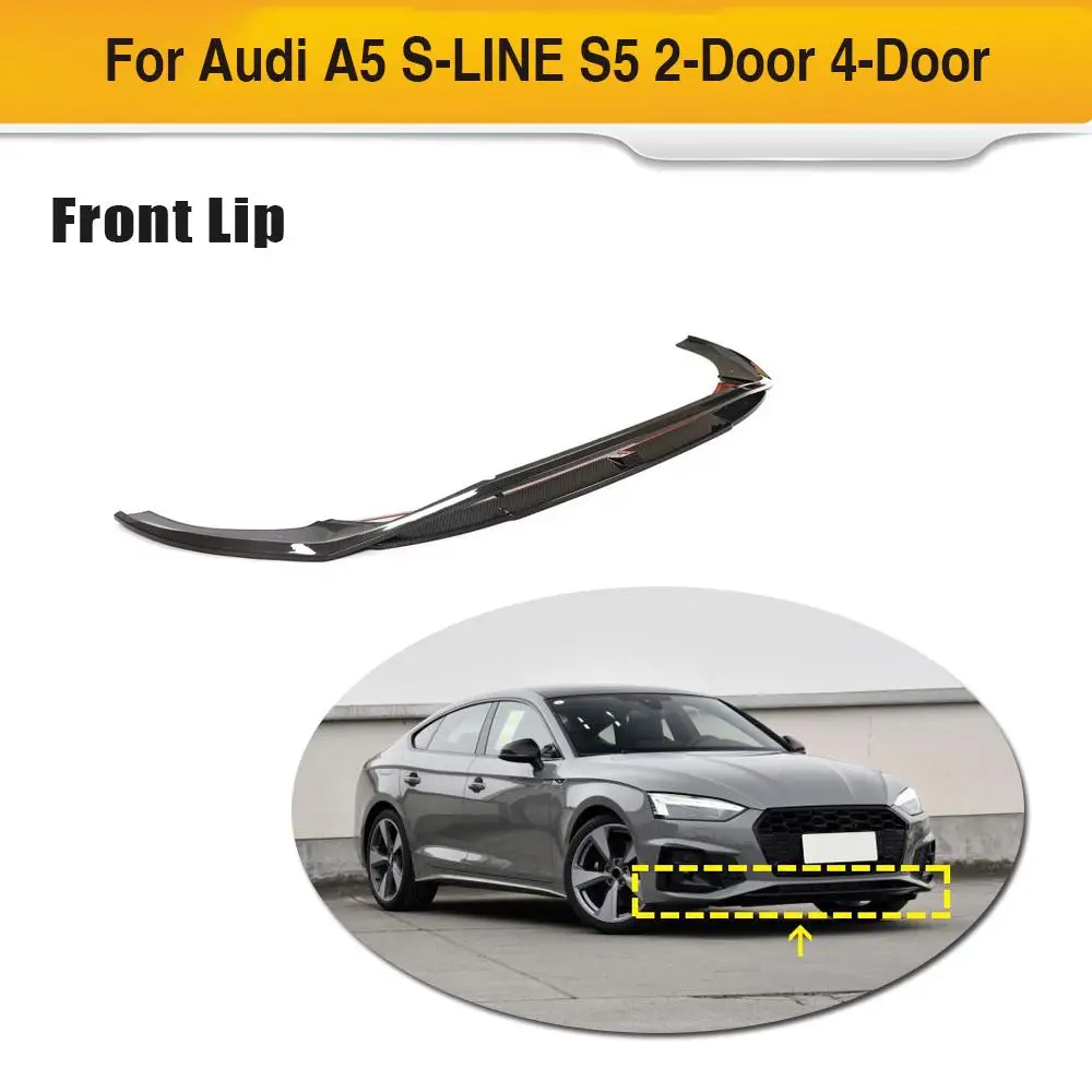 

Car Front Bumper Lip Spoiler Splitters For Audi A5 Sline S5 2021 2022 Front Bumper Lip Chin Spoiler Splitters Guard Dry Carbon