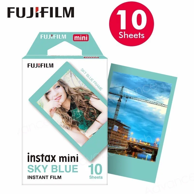 

Fujifilm Instax Mini 11 Film 10 Sheets Blue edge Fuji Photo Paper For 70 50s 7s 7+ 90 25 Share SP-1 SP2 LOMO Instant Camera