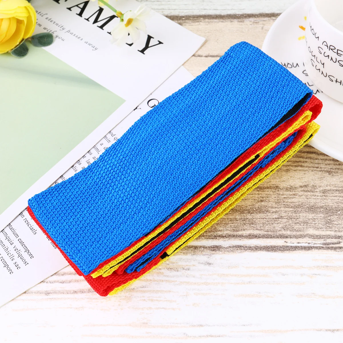 

2pcs Colorful Thicken Wrap Band Straps Carnival Game Relay Race