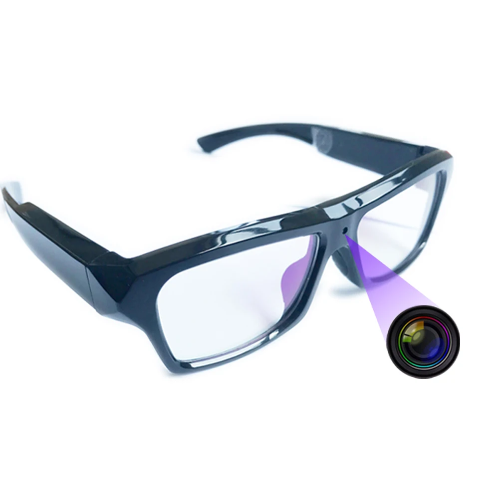 Gafas de cámara 4K UHD 2704 x 1520px, minicámara de cristal plano, grabador de vídeo, gafas de sol, cámara para el cuerpo, para senderismo y montar