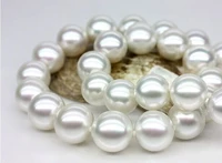 huge charming 1811 12mm natural south sea genuine white round pearl necklace for women free shipping jewerly