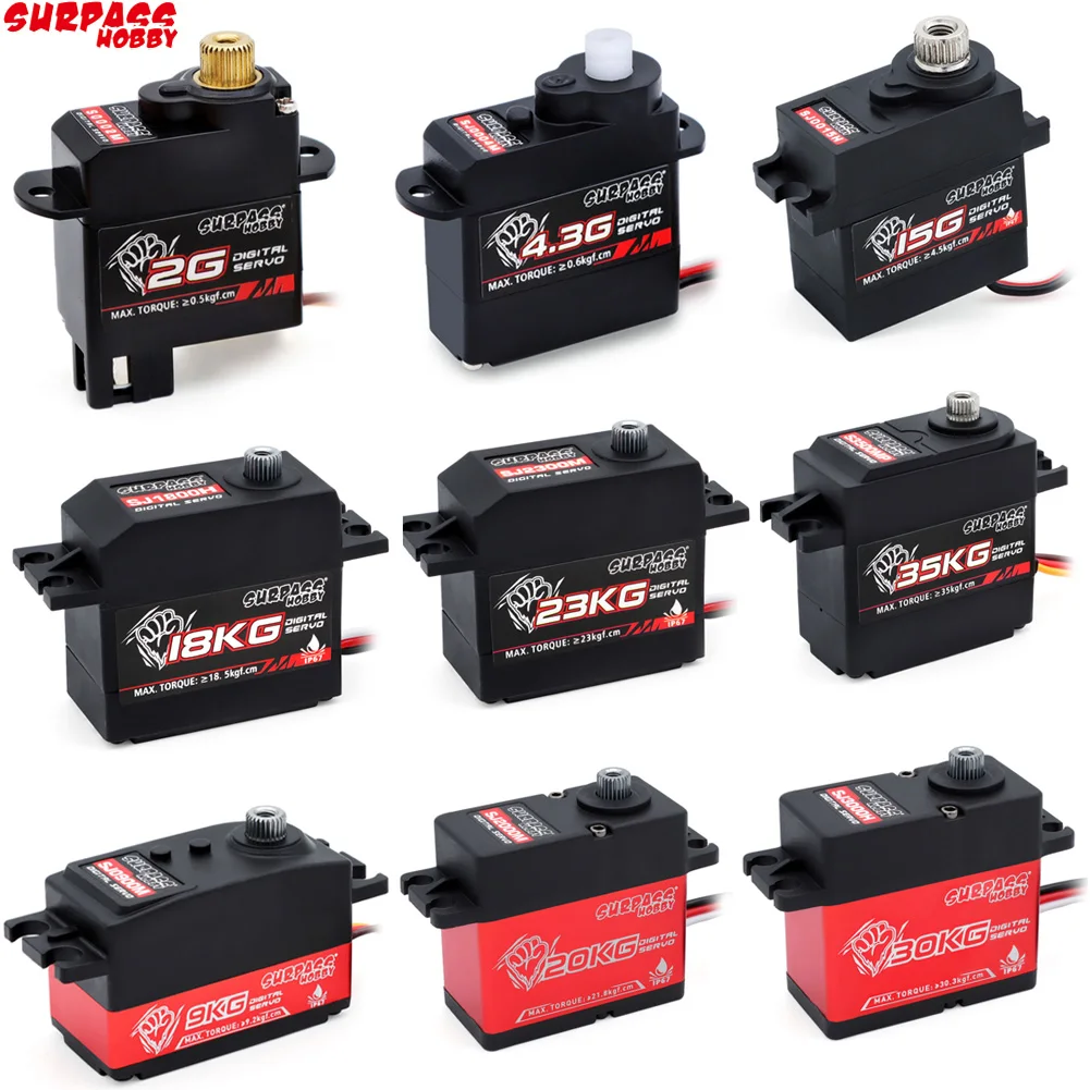 Surpass Hobby, 9 кг, 15 кг, 18 кг, 20 кг, 23 кг, 30 кг, 35 кг, цифровая серводвигательная металлическая и пластиковая Шестерня для радиоуправляемого дрона, самолета с фиксированным крылом