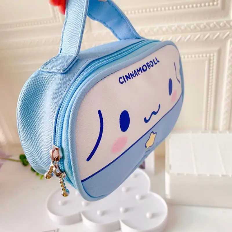 

Японская Kawaii косметичка для девочек Sanrio Kuromi Cinnamoroll почтовая сумка для путешествий портативная вместительная Студенческая сумка для каранд...