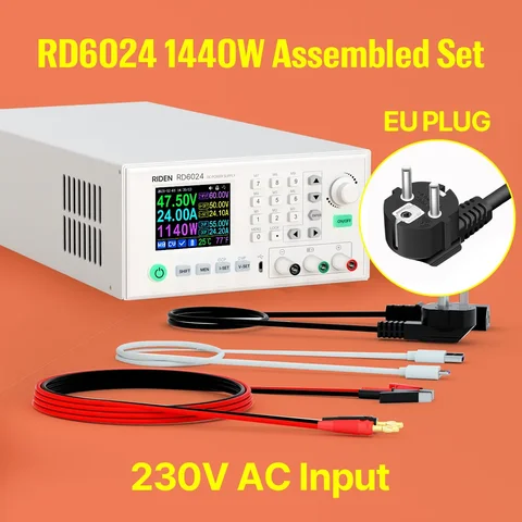Набор для сборки RIDEN RD6024, 60 В, 24 а, USB, переменный и постоянный ток, регулируемое понижающее напряжение, настольный лабораторный понижающий источник питания, преобразователь 1140 Вт, 1440 Вт