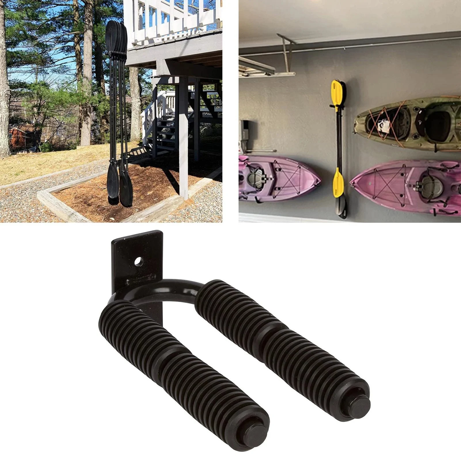 

Kayak Paddle Wall-mount Holder Black Marine Kayak Paddle Storage RackMetal Kayak Paddle Holder For Canoe SUP Paddle Or Kayak