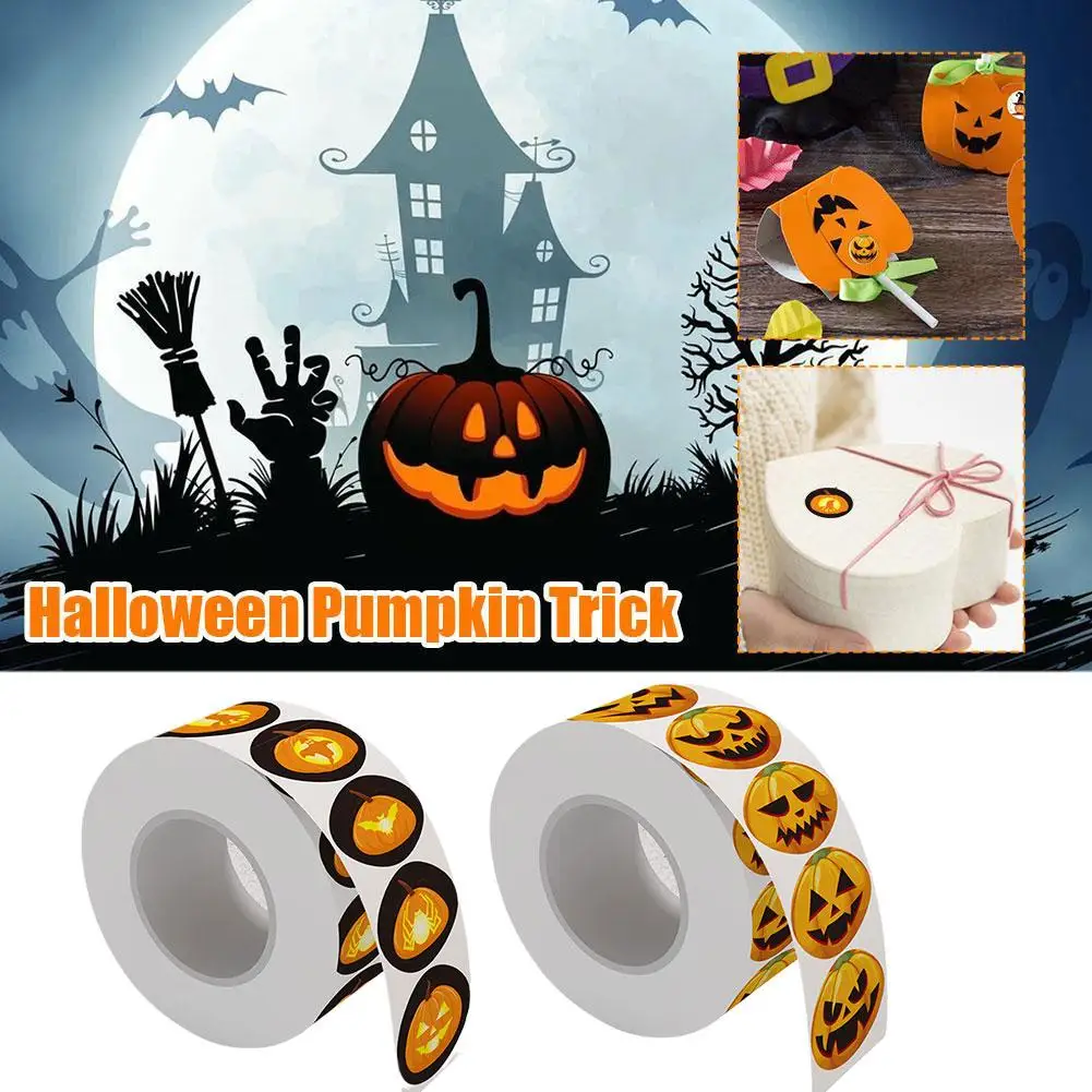 

Наклейки на Хэллоуин, милые наклейки для детей, забавные Праздничные наклейки, ярлыки, подарочные украшения, наклейки, оптовая продажа, канцелярские товары S5l3