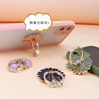 360 degree metal finger ring smartphone flowers support telephone mobile phone holder stand for iphone 11 12 pro max smart phone