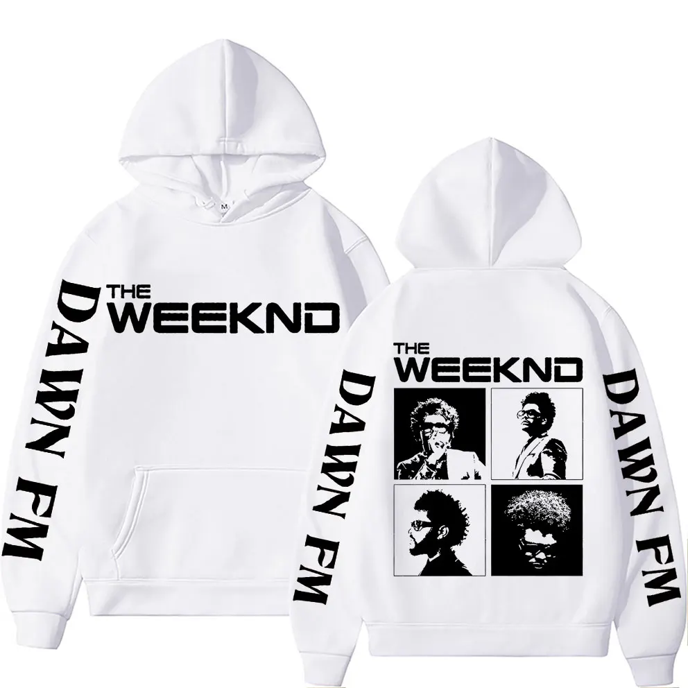 

The Weeknd Dawn FM Double Sided Printed Hoodie Men Women Hip Hop Oversized Sweat Hoodies Men's Fashion Vintage Loose Sweatshirt