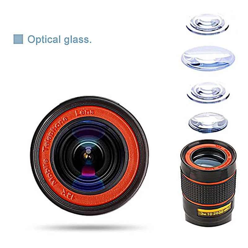 

12X Zooms Mobile Phone Camera Lens Telephoto Lens External Telescope Phone Camera Lens Telephoto Lens 12X Zoom with Clip SP99