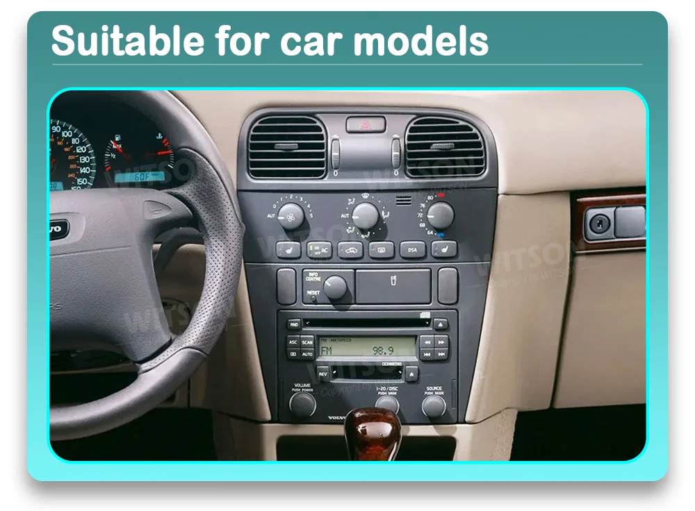 Фото 7-дюймовая автомагнитола без DVD на Android 14 для Volvo S40 V40 2000-2003, автомобильная мультимедийная система с Carplay, 4G, Wi-Fi, GPS, в стиле OEM UI №2