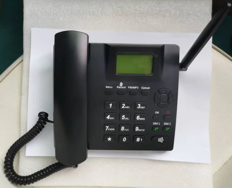 english russian languages cordless phones with wifi gsm sim card wireless fixed phone desktop telephone for office home free global shipping