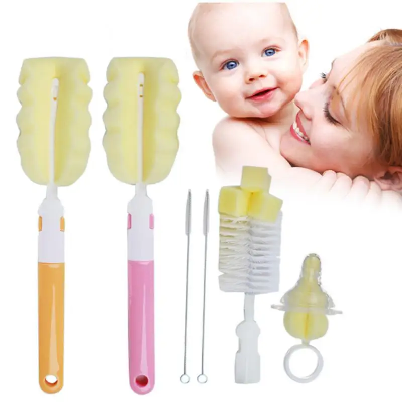 

Brush Cleaning Baby Bottle Brush Random Color Nylon Bottle Brush Set