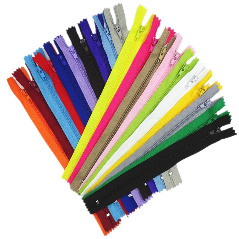 

7.5Cm-25Cm (3-10 Inches) 60Pcs 3# Closed Nylon Coil Zipper Suitable For Clothes 20 Colors