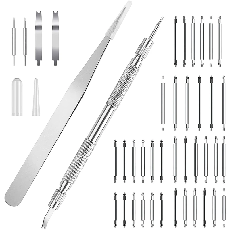 

Watch Band Tool With Spring Bar Tool And Watch Pins, Watch Repair Kit 43Pcs For Watch Pins Replacement