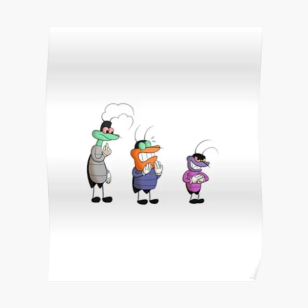 Плакат Oggy и тараканов забавная настенная Современная комната винтажная живопись