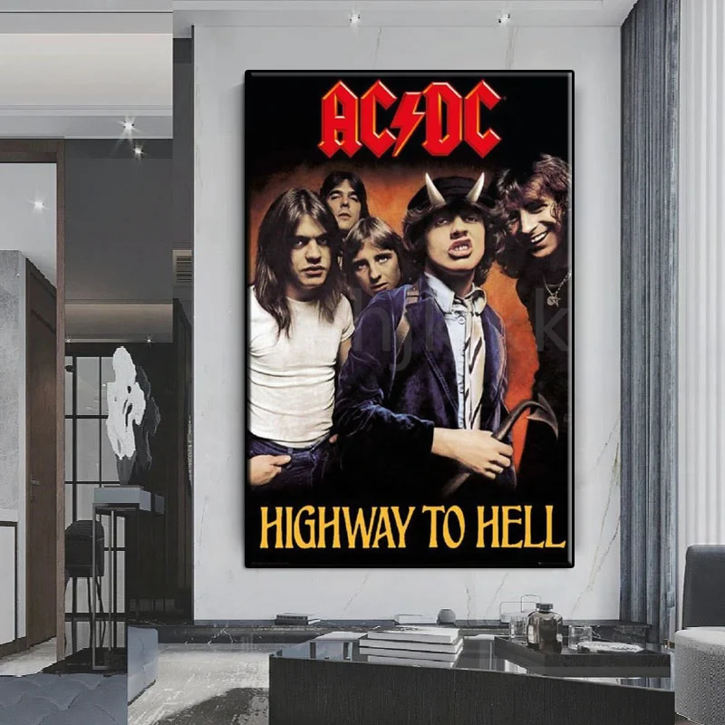 Макси-постеры и принты AC_DC Highway To Hell настенная Картина на холсте настенные картины