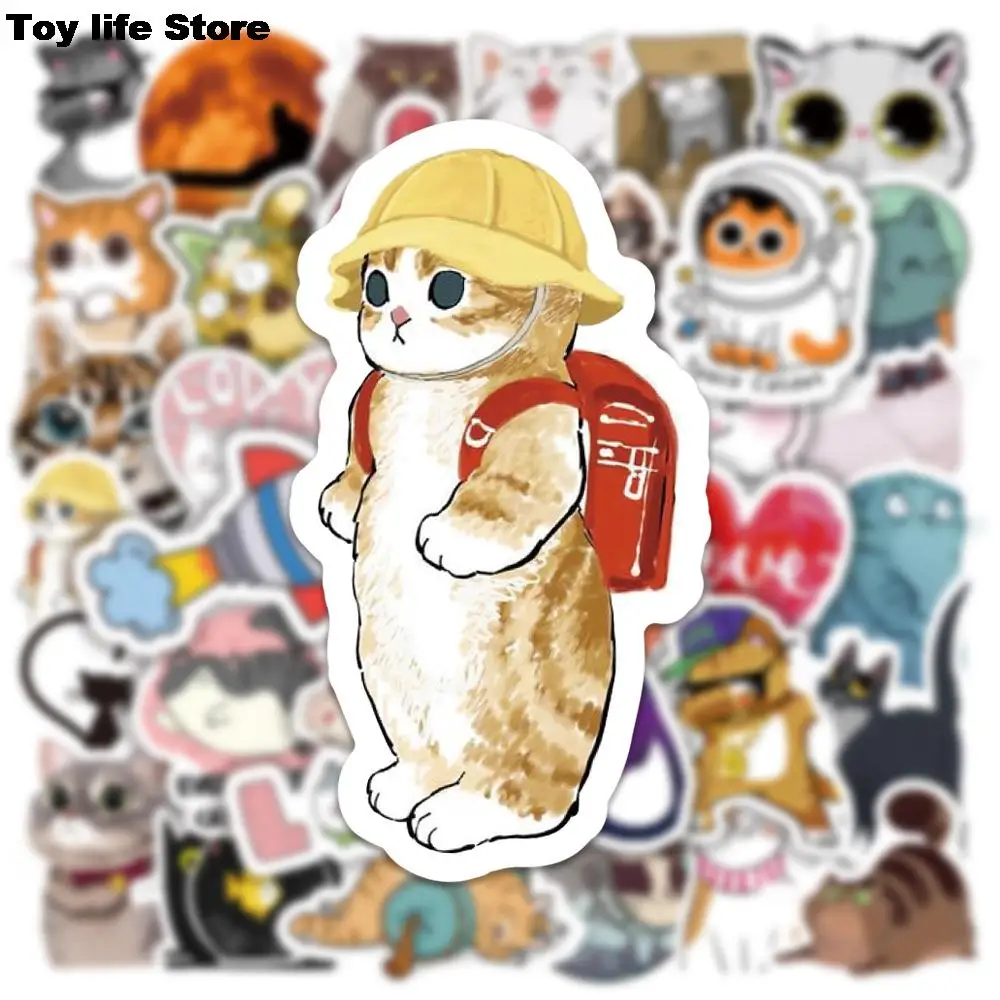 

10/30/50PCS Cute Animal Cat Stickers Aesthetic DIY Phone Laptop Guitar Scrapbooking Diary Cartoon Decal Sticker for Kid Toy