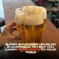 beer glasses mug cup separable 4 part large capacity thick beer mug acrylic cup for club bar party drinkware