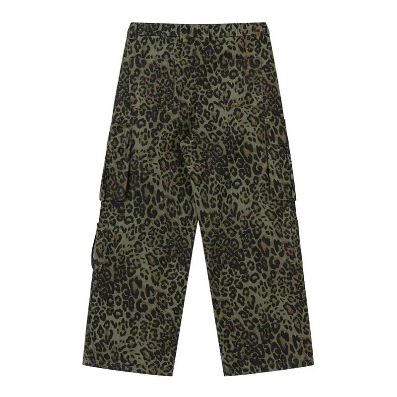 Винтажные джинсовые брюки в стиле хип-хоп с принтом повседневные Прямые