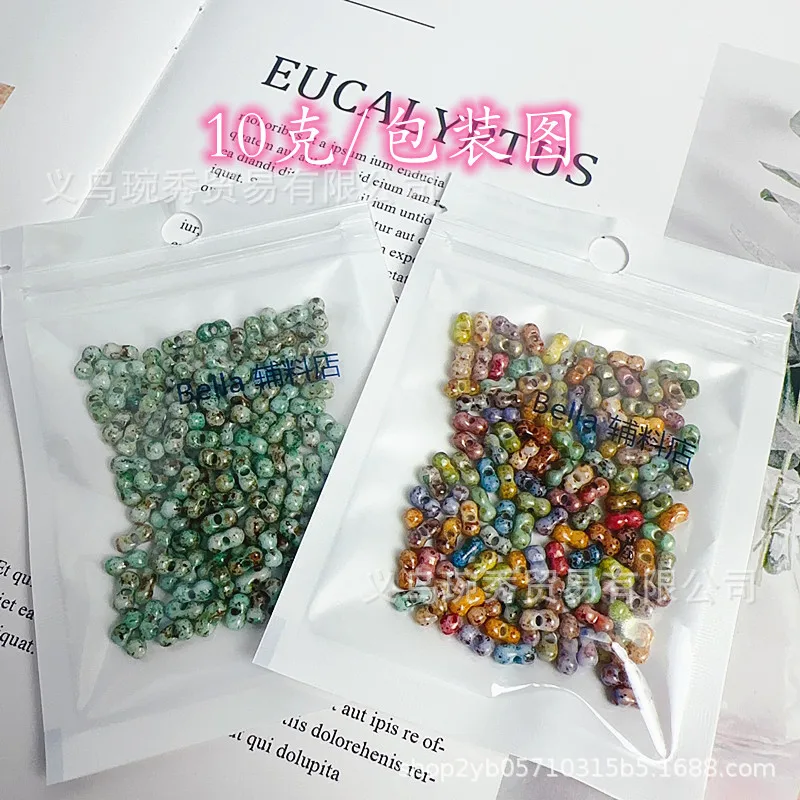 3x6 мм Пикассо градиентные стеклянные бусины с арахисом глянцевые двухцветные