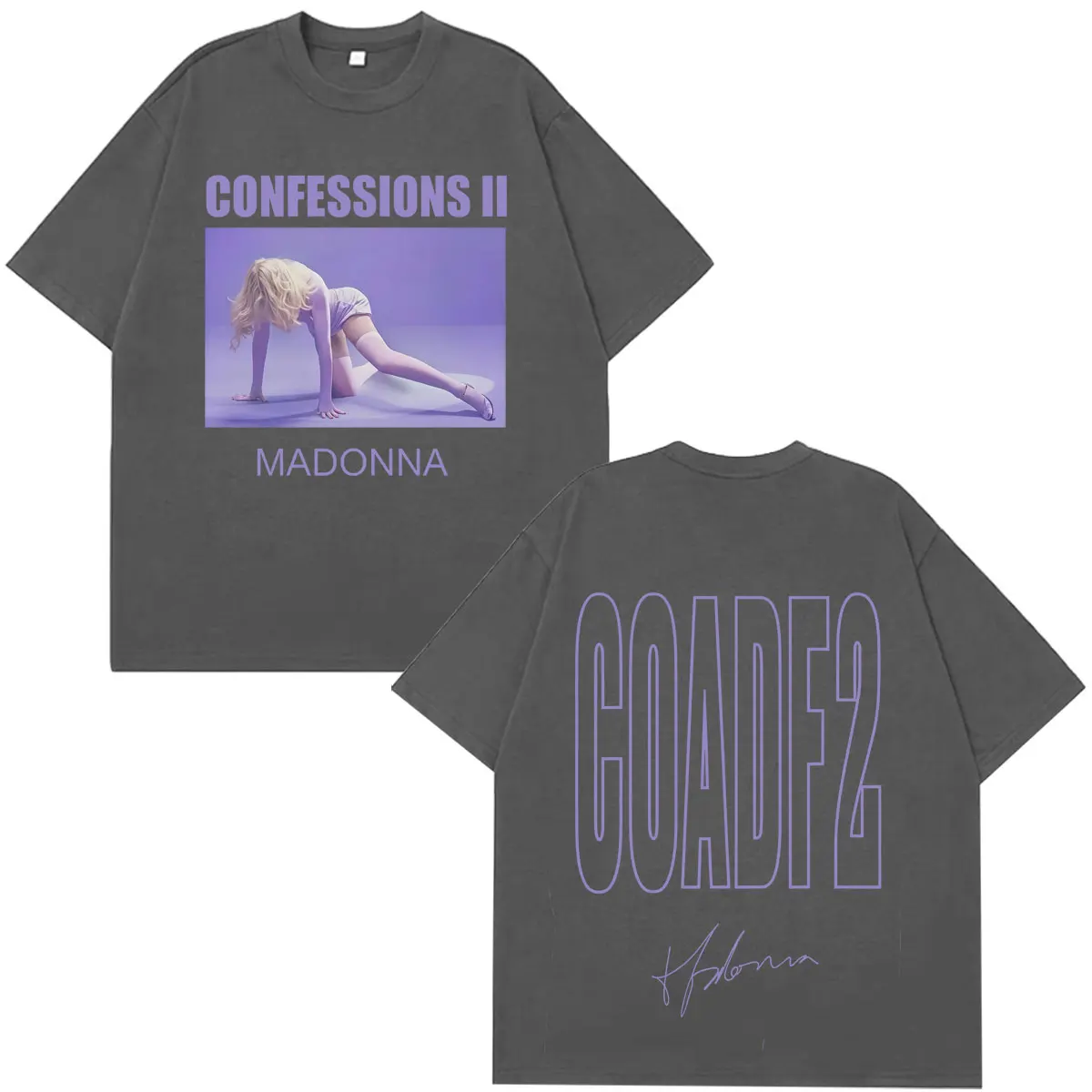 Фото Футболка с принтом Madonna CONFESSIONS II Album Tour 2026, модная футболка для мужчин и женщин, летние свободные повседневные хлопковые винтажные футболки, топы №4