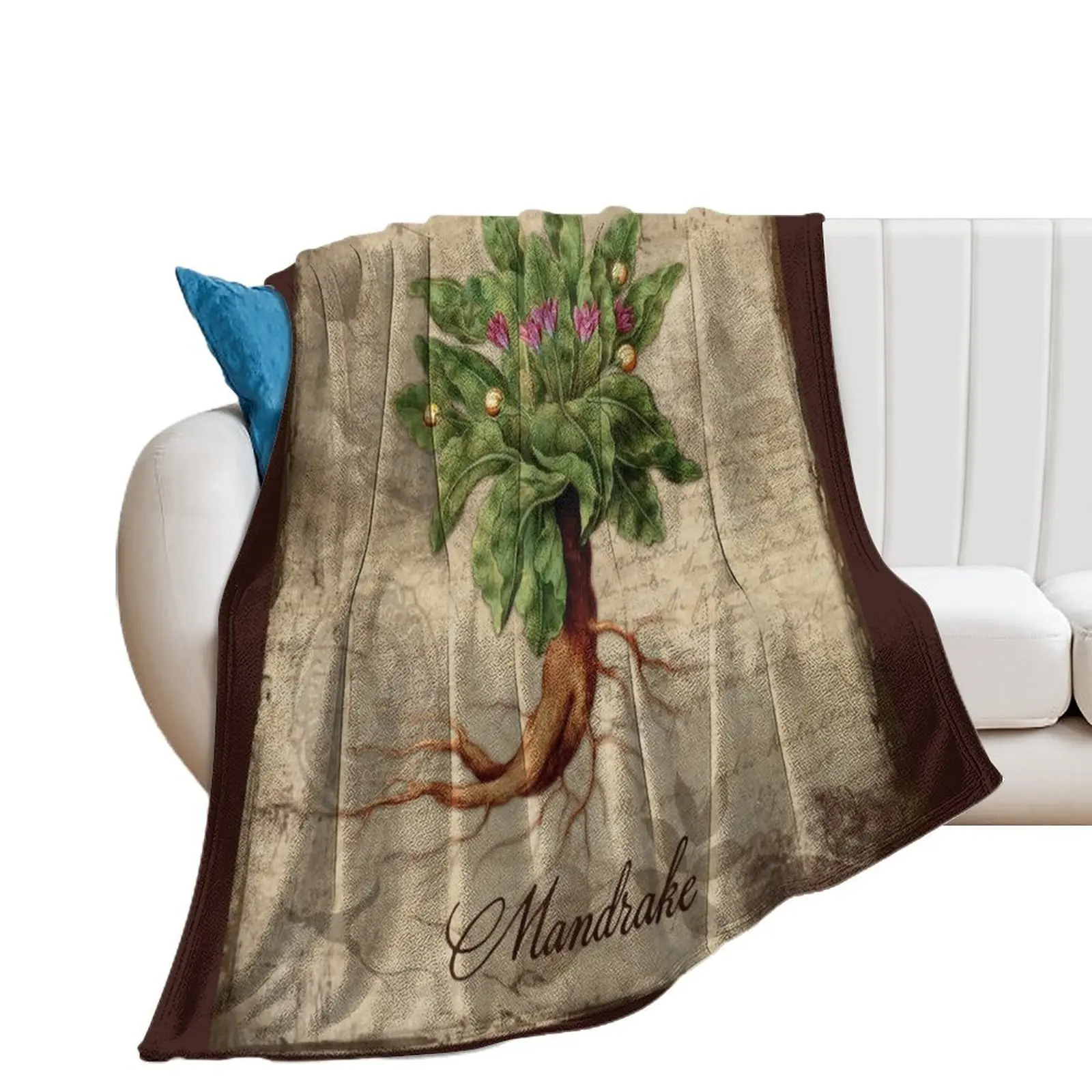 Винтажное Ботаническое садовое одеяло для путешествий на Хэллоуин