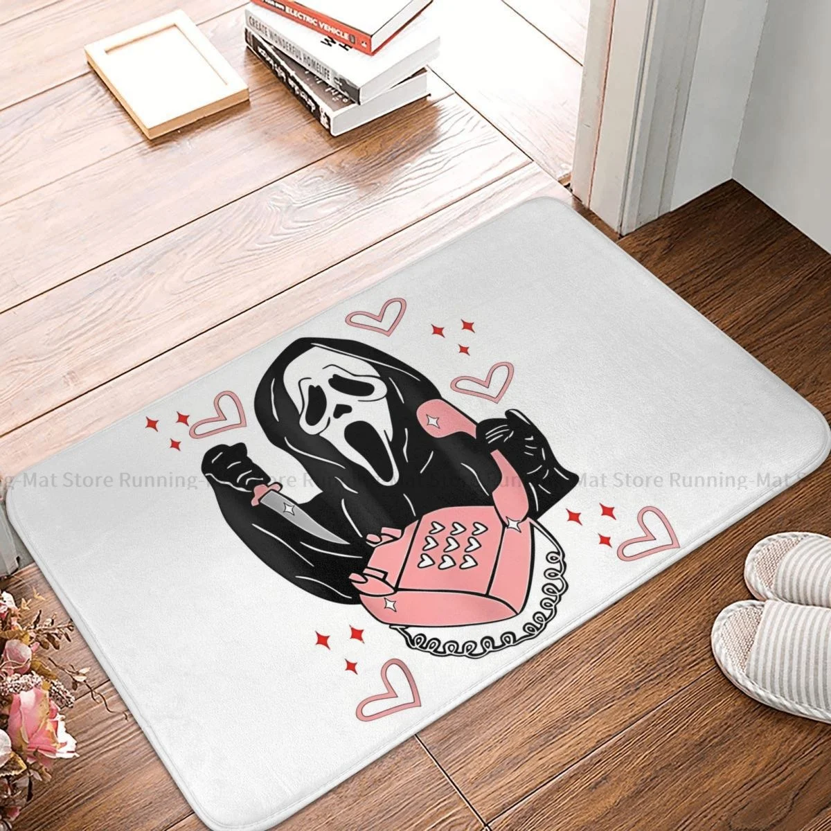 

Scream Ghostface Horror Film Bathroom Non-Slip Carpet Calling You Hang Up Bedroom Mat Welcome Doormat Home Decor Rug