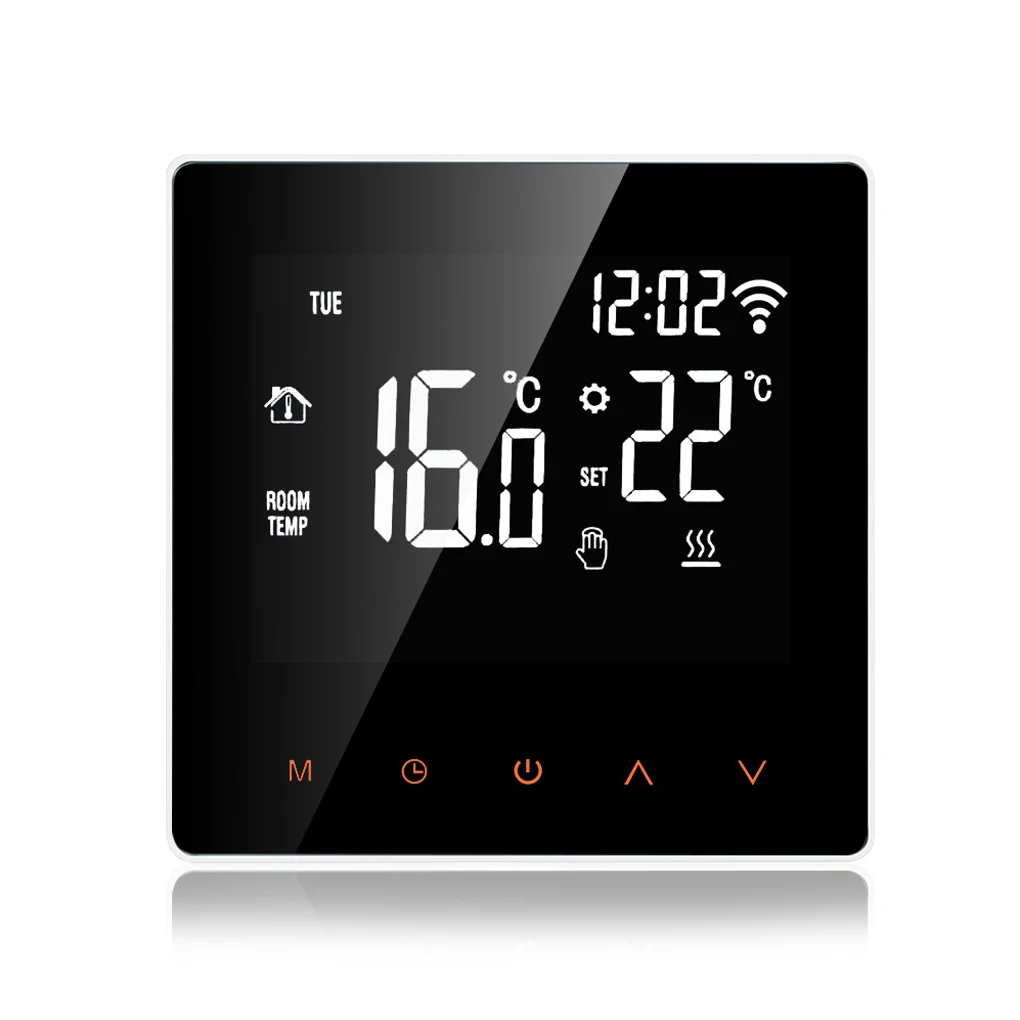 

Tuya WiFi Smart Thermostat Electric/Water Boiler AC110-230V Temperature Controller Backlight LCD Safety Lock Sensor for Room