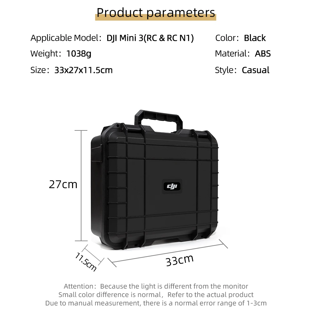 For DJI Mini 3 PRO Portable Storage Suitcase Hard Shell Waterproof Case Explosion-proof Carrying Box RC Controller Accessories